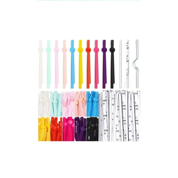 Sewing Elastic Band Cord with Adjustable Buckle and Nose Bridge Wire Strip - Picture 1 of 2